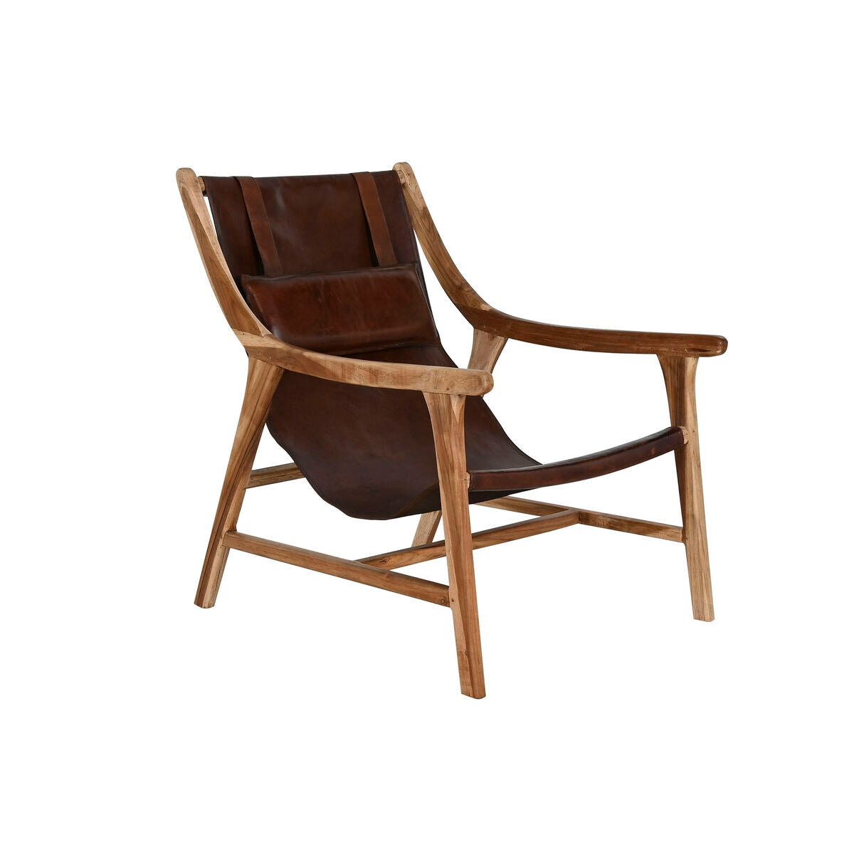 Sitz Home ESPRIT natürlich Dunkelbraun Teakholz 68 x 86 x 86 cm