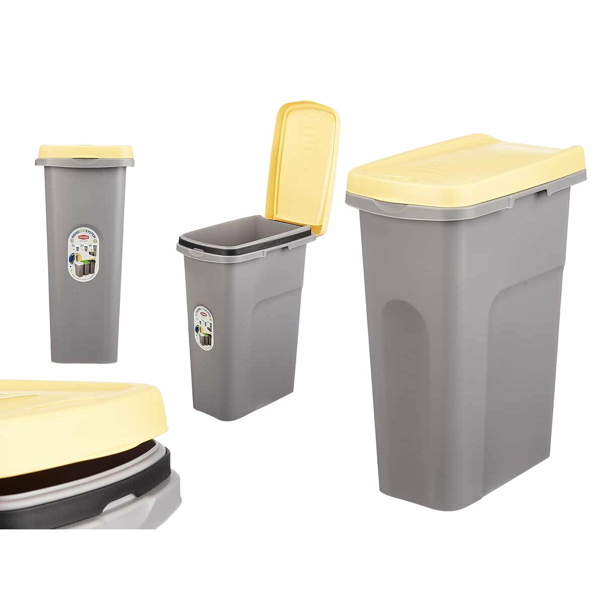 Papierkorb Stefanplast 70740 70740 Gelb Grau Kunststoff 25 L (6 Stück)