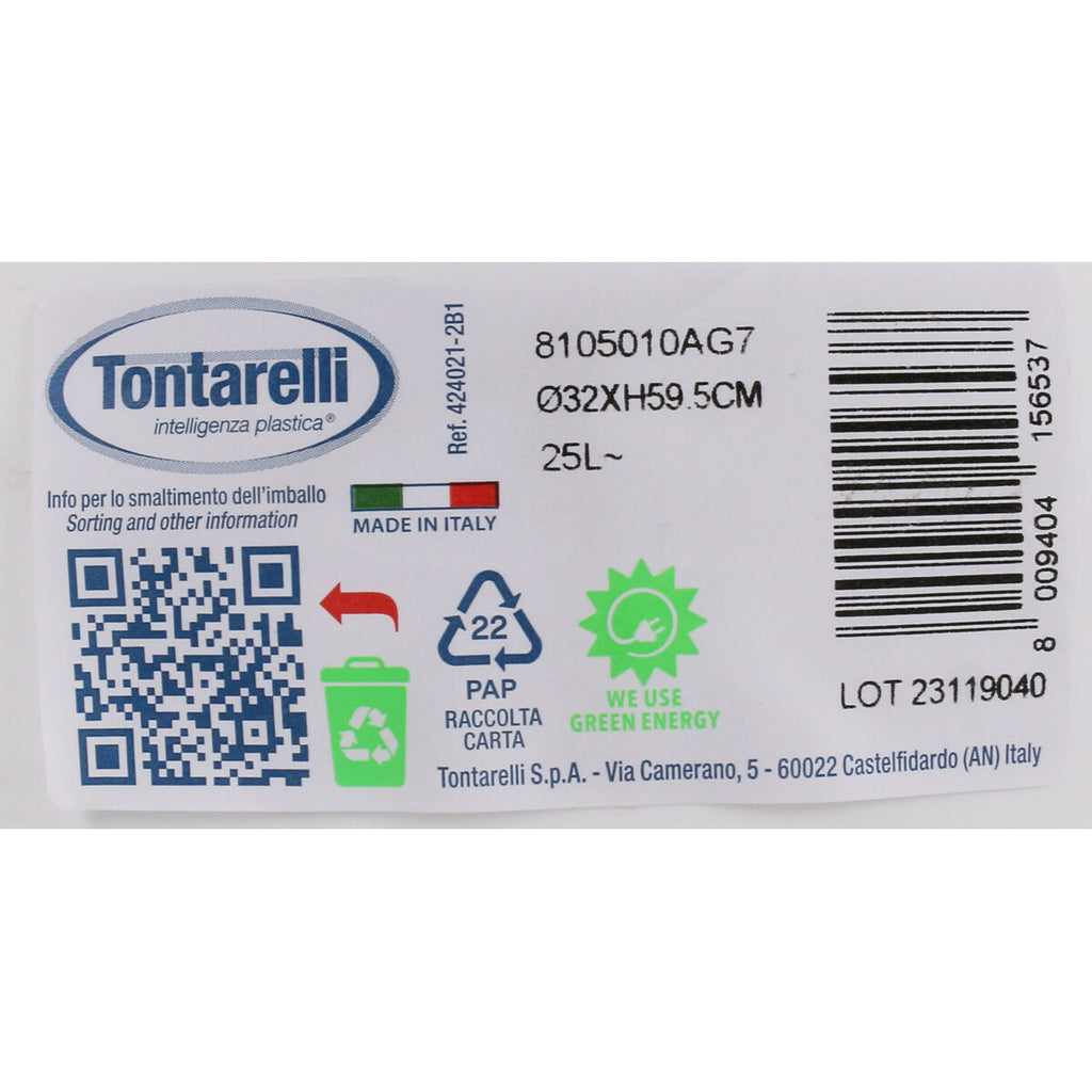 Papierkorb Tontarelli Small hoop (10 Stück) Weiß 25 L