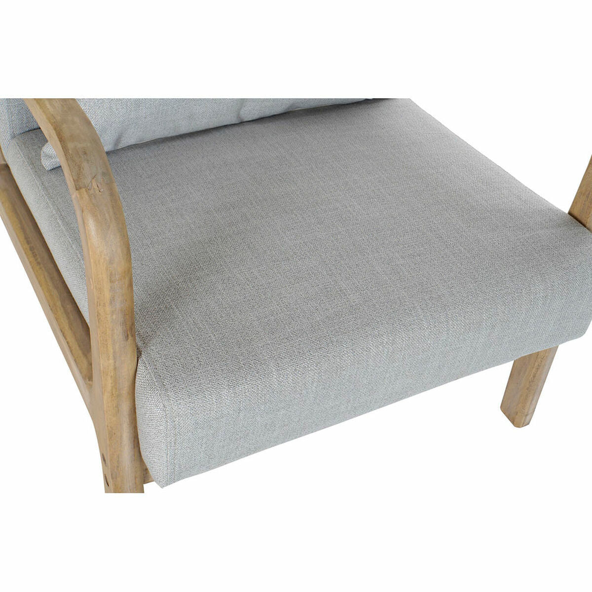 Sitz DKD Home Decor Grau natürlich Polyester Kautschukholz 65 x 83 x 74 cm 66 x 79 x 76 cm