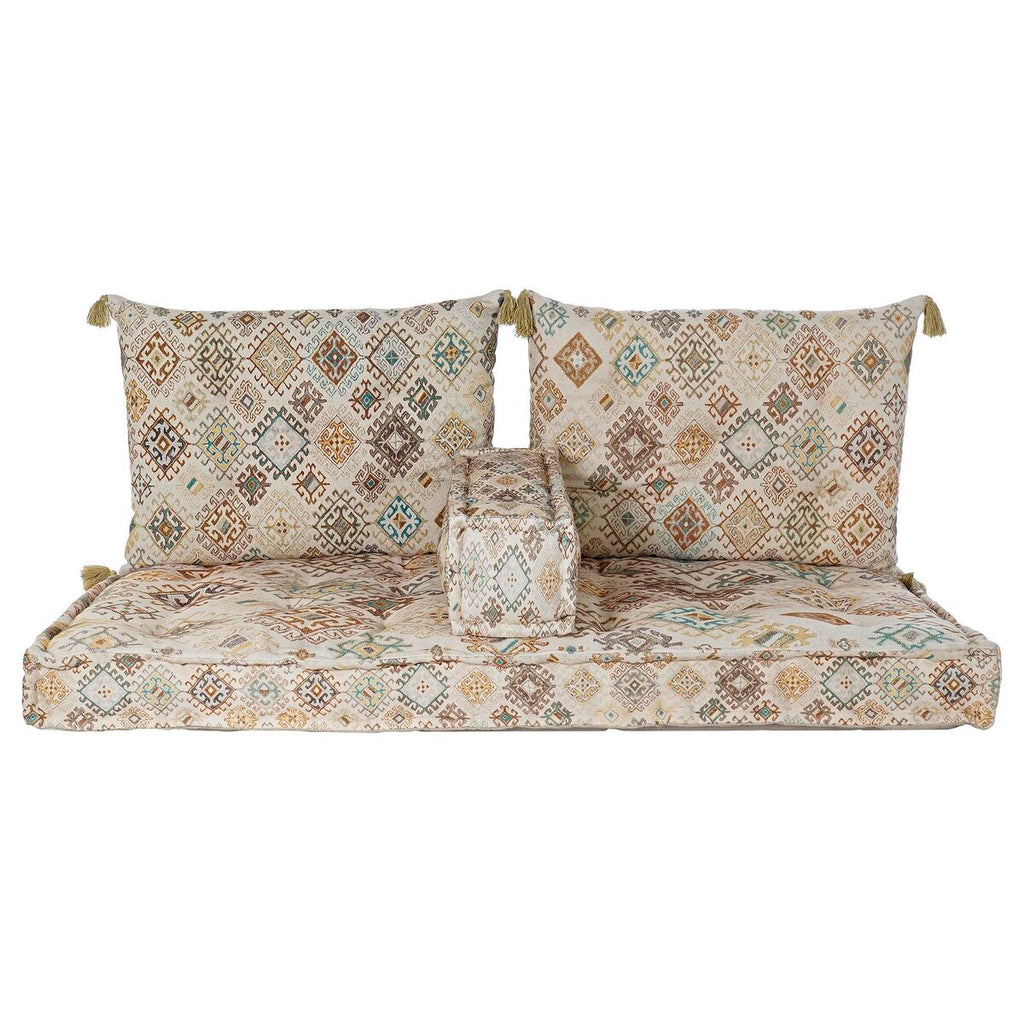 Zweisitzer-Sofa DKD Home Decor Gelb Braun Beige 145 x 76 x 13 cm