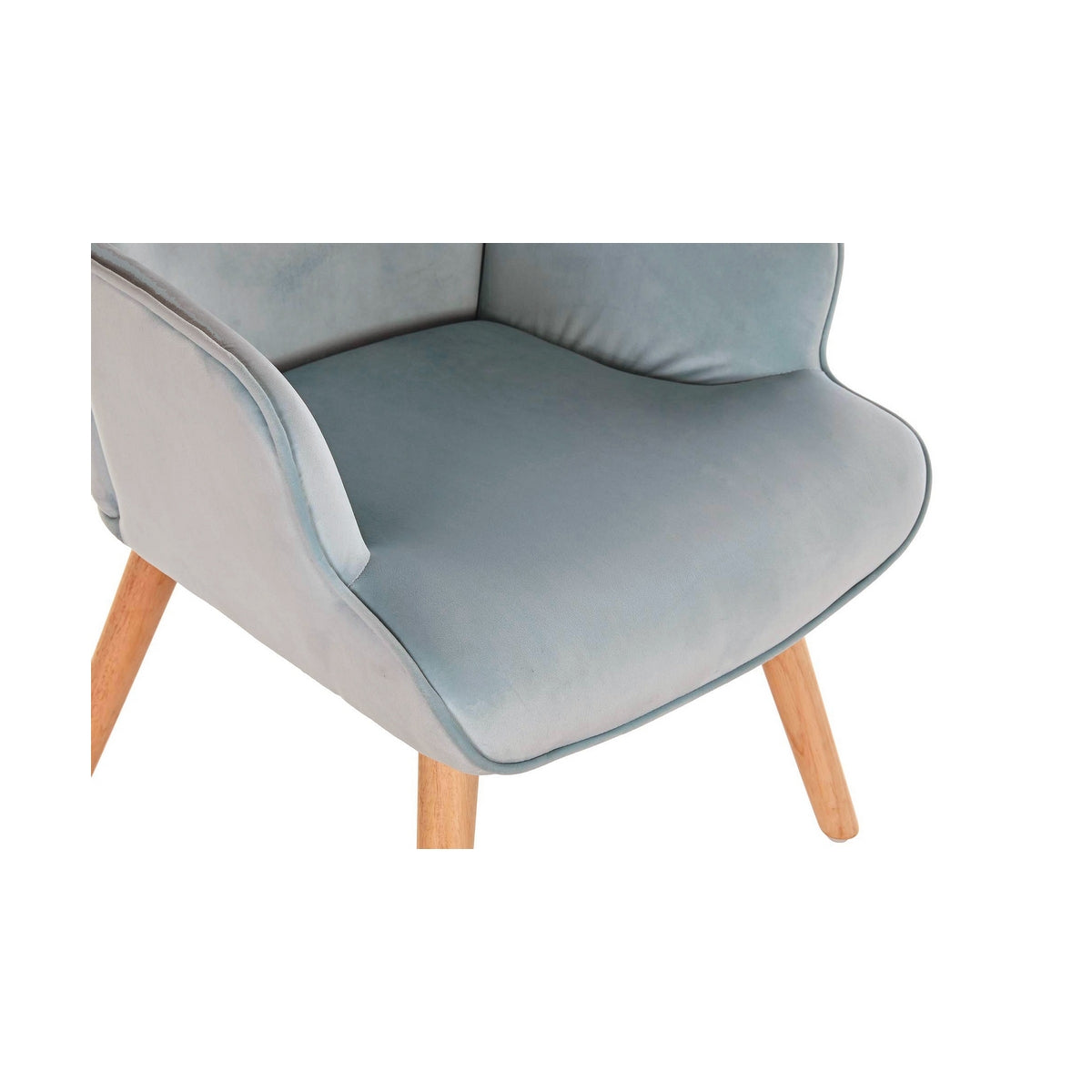 Sitz DKD Home Decor Himmelsblau natürlich Polyester Holz 67 x 75 x 96 cm