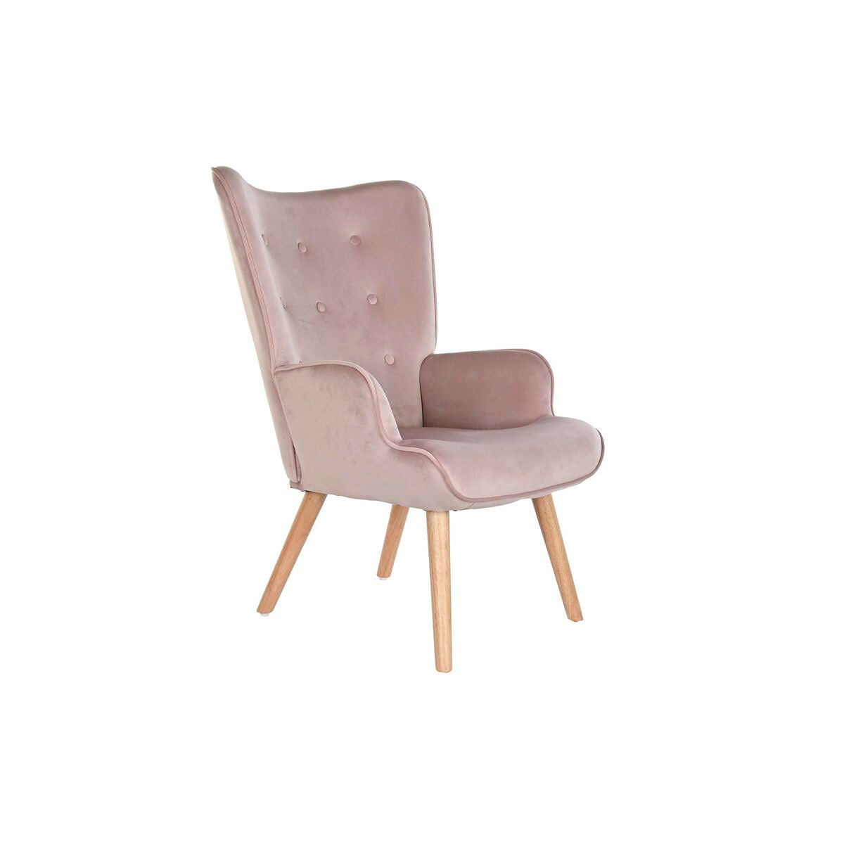 Sitz DKD Home Decor Rosa Polyester Holz 67 x 69 x 96 cm 75 x 69 x 96 cm
