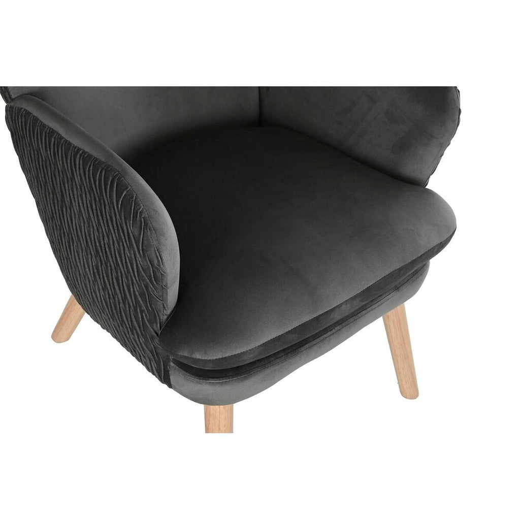 Sitz DKD Home Decor natürlich Dunkelgrau Polyester Holz 66 x 67 x 92 cm