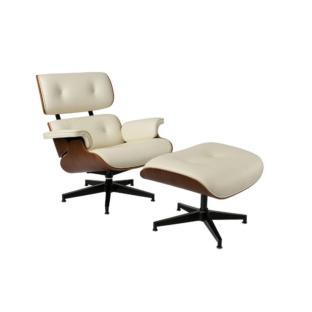 Sitz Home ESPRIT Weiß Braun Nussbaumholz 89 X 87 X 79 cm