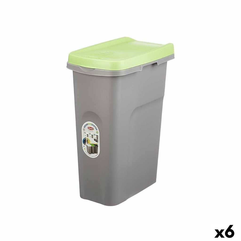 Papierkorb Stefanplast 70741 70741 grün Grau Kunststoff 25 L (6 Stück)