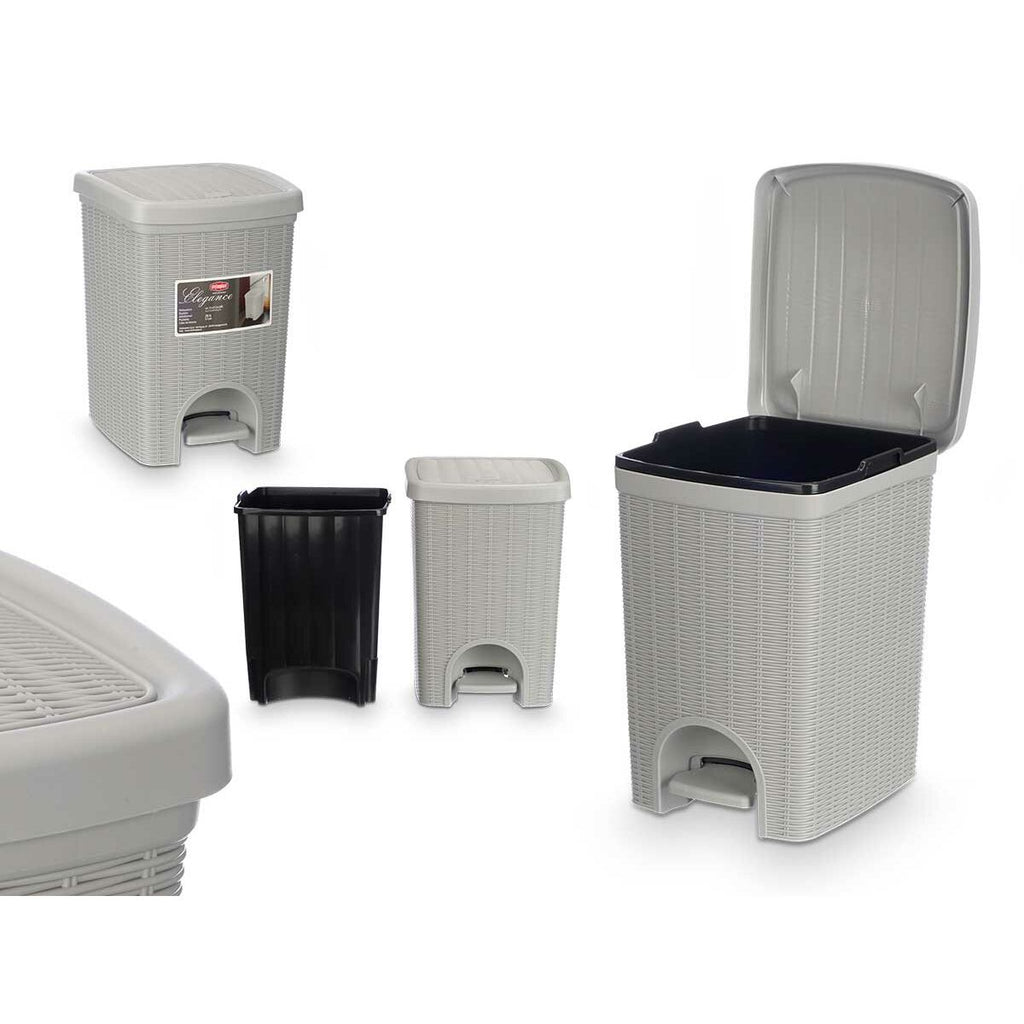 Papierkorb Stefanplast 30798 30798 Hellgrau Kunststoff 20 L (6 Stück)