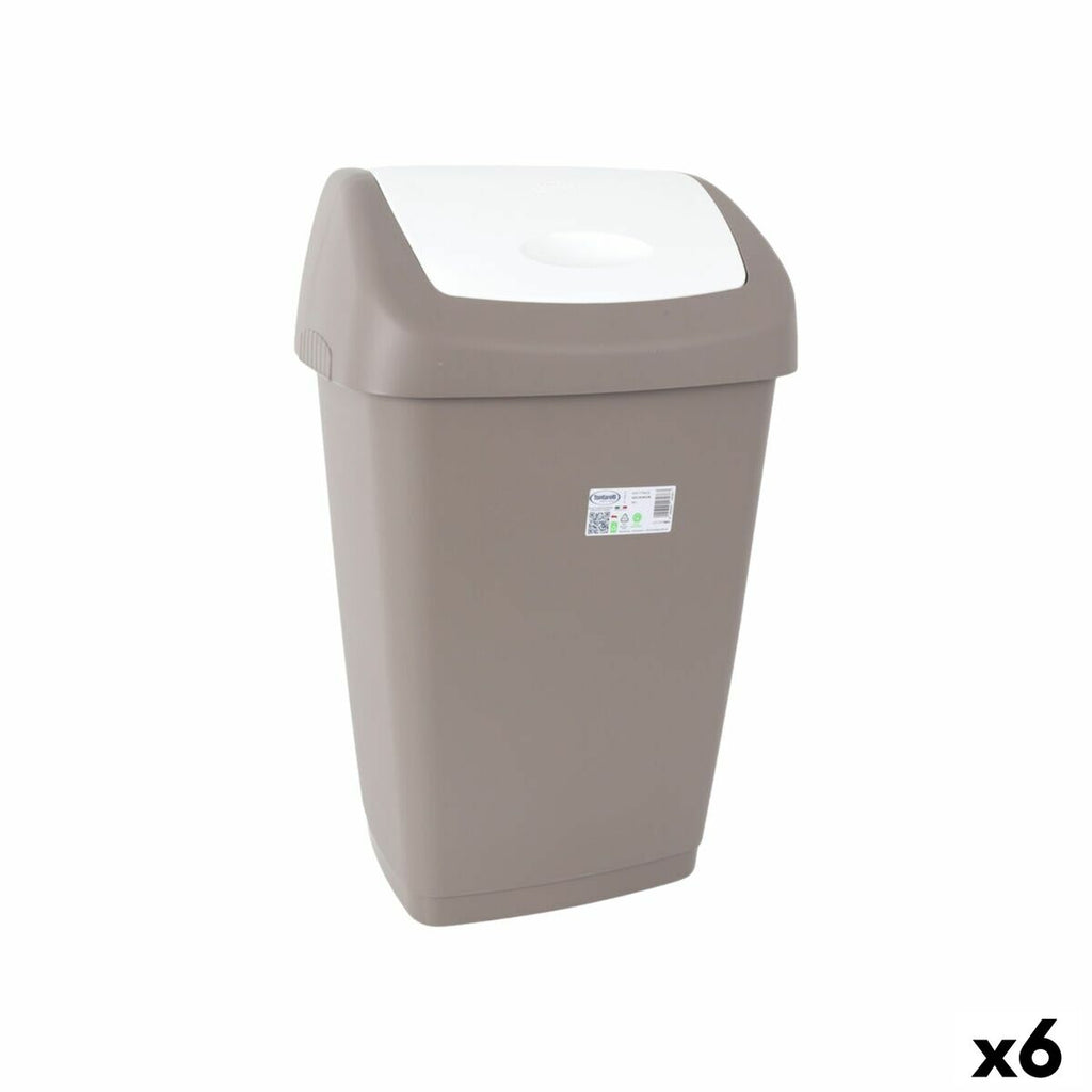 Papierkorb Tontarelli Aurora Grau 55 L (6 Stück)